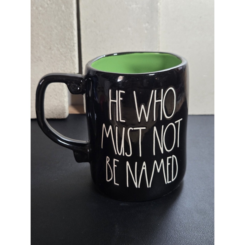 Rae Dunn Harry Potter He Who Must Not Be Named Mug Dark Mark Green Black 16oz